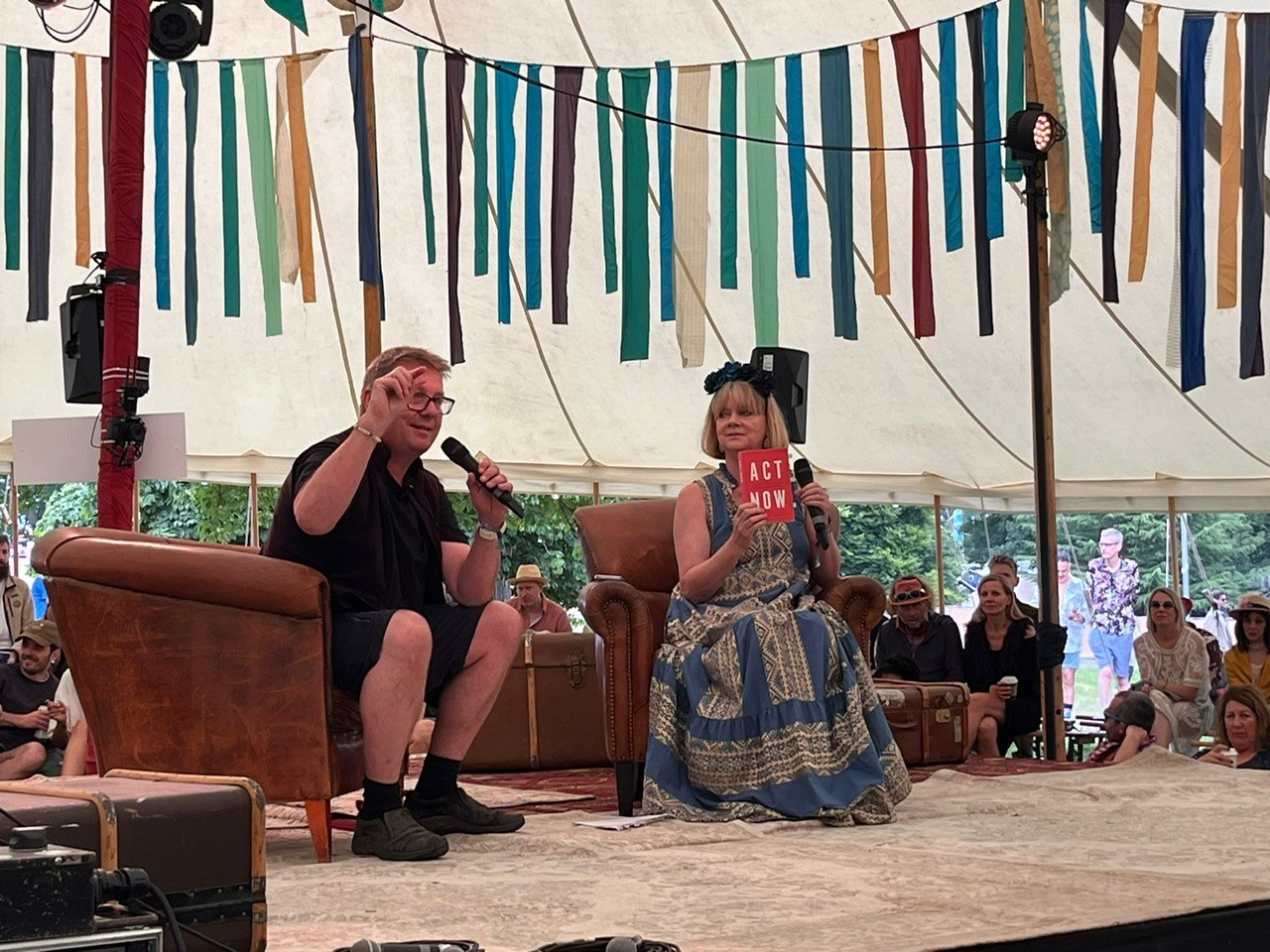 Photo of Kate Pickett and Danny Dorling at Wilderness Festival